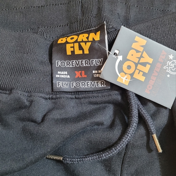 Born Fly Fleece Graphic Sweatpants Men's Size XL - Picture 4 of 5